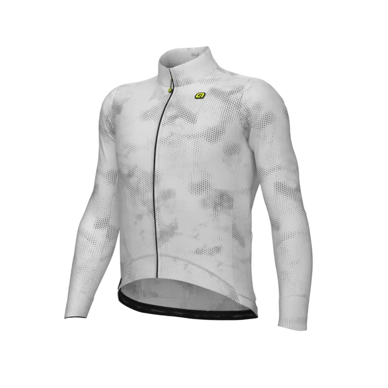 Zateplený cyklistický dres pánsky Alé Cycling PR-E Spray sivý