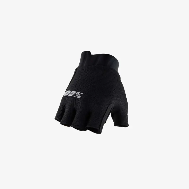 EXCEEDA Gel Short Finger Gloves Solid Black