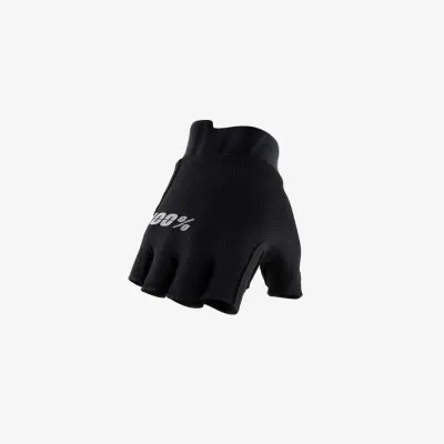 EXCEEDA Gel Short Finger Gloves Solid Black