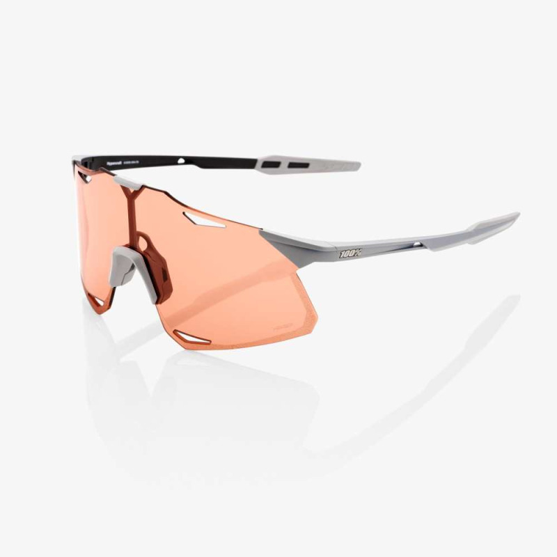 Okuliare 100% Hypercraft Matte Stone Grey, HiPER Coral Lens