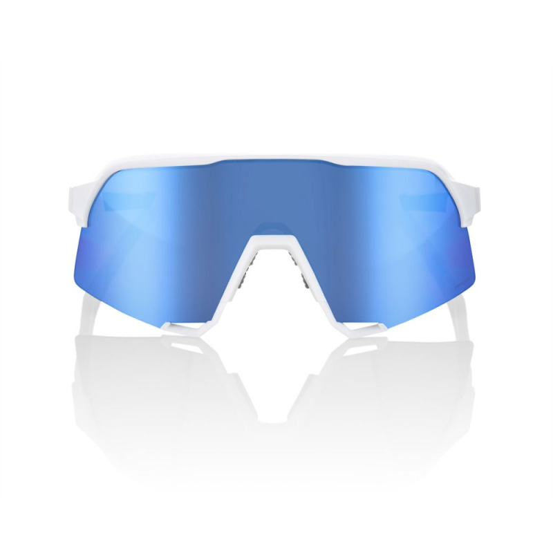 Okuliare 100% S3 - Matte White - HiPER Blue Multilayer Mirror Lens