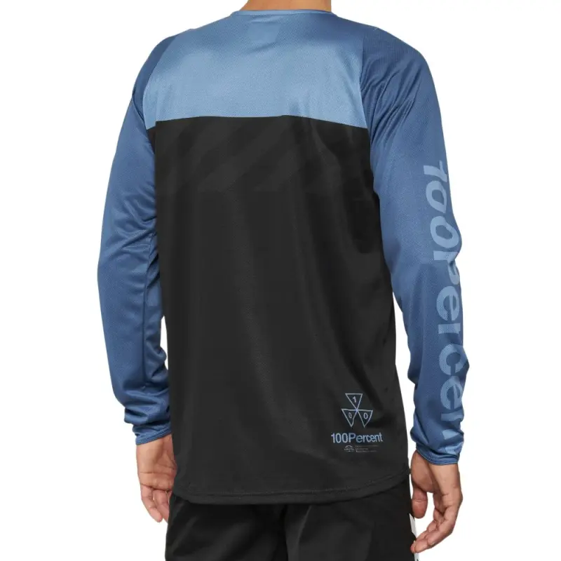 R-CORE Long Sleeve Jersey Black/Slate Blue