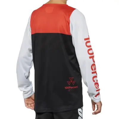 R-CORE Youth Long Sleeve Jersey Black/Racer Red