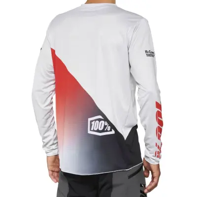 R-CORE-X Long Sleeve Jersey Grey/Racer Red