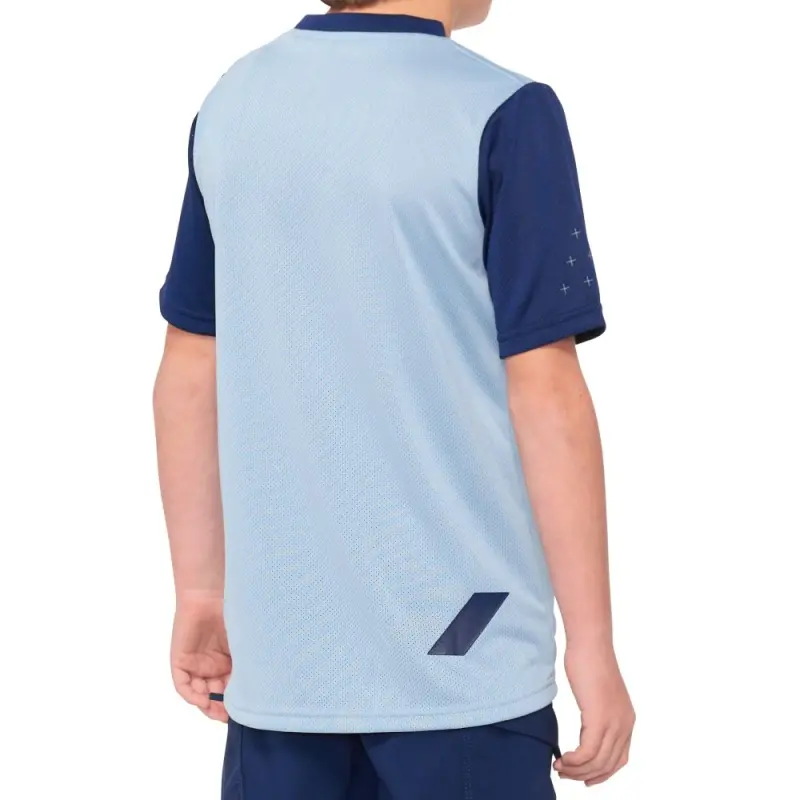 RIDECAMP Youth Short Sleeve Jersey Lt. Slate Blue/Navy