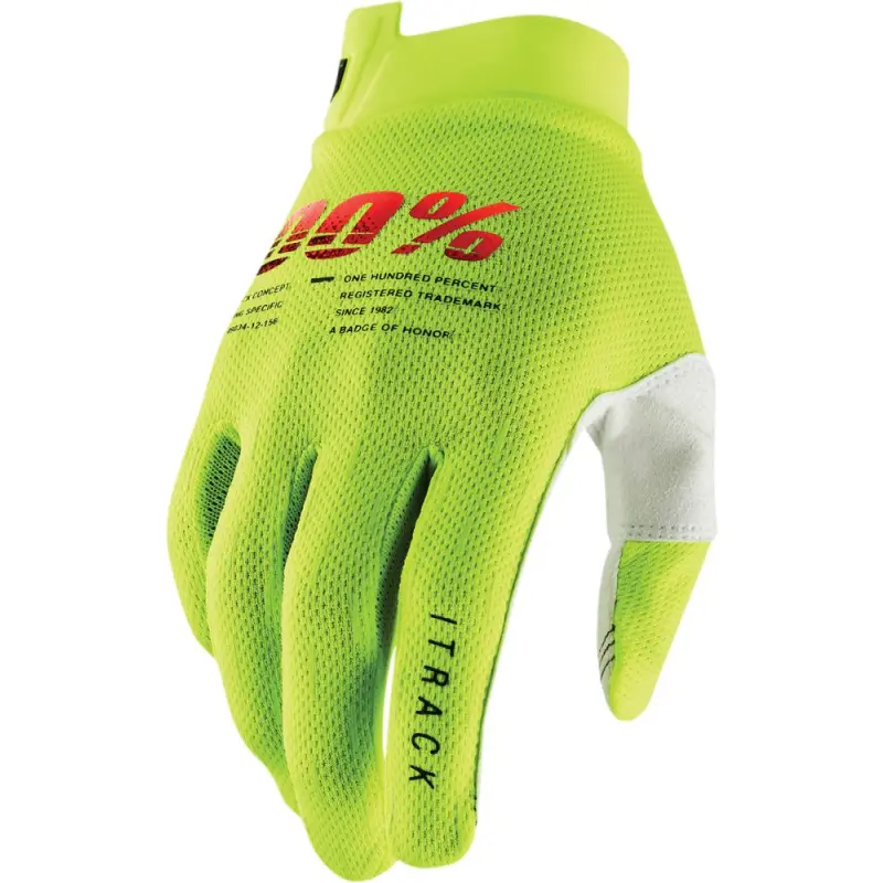 ITRACK Youth Gloves Fluo Yellow