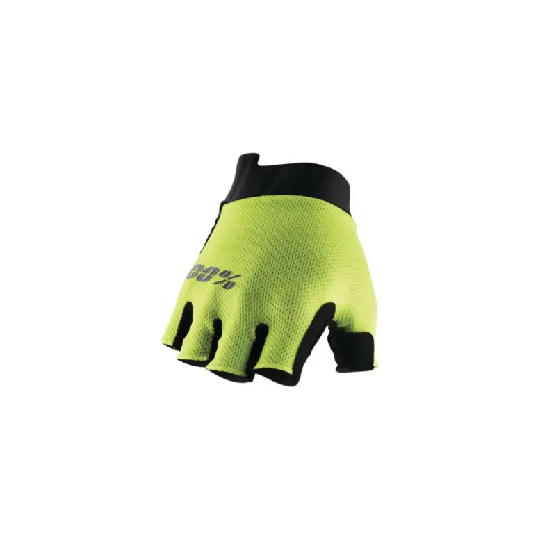 EXCEEDA Women's Gel Short Finger Gloves Fluo Yellow