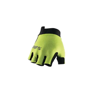 EXCEEDA Women's Gel Short Finger Gloves Fluo Yellow