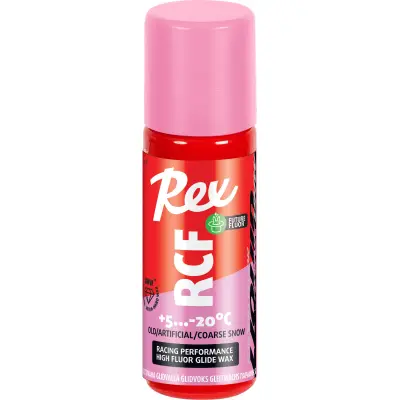 Rex vysokofluórový tekutý vosk RCF ružový, starý/umelý/hrubý sneh UHW  +5...-20 C 60 ml