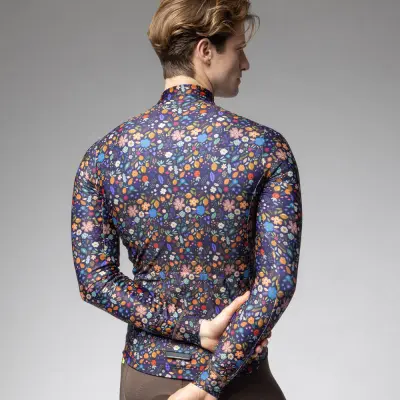 Zateplený cyklistický dres ALÉ pánský PRAGMA FLOWERY