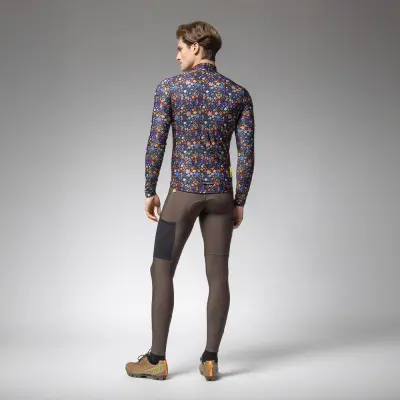 Zateplený cyklistický dres ALÉ pánský PRAGMA FLOWERY