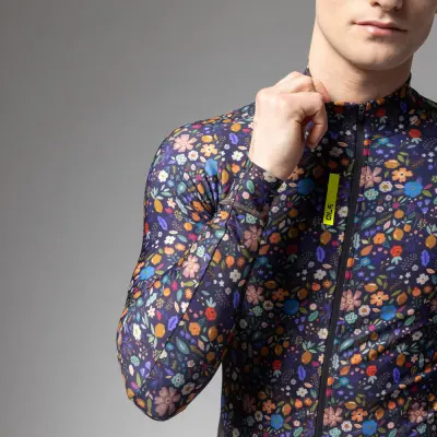 Zateplený cyklistický dres ALÉ pánský PRAGMA FLOWERY