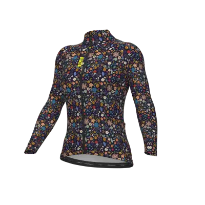 Zateplený cyklistický dres ALÉ dámský PRAGMA FLOWERY