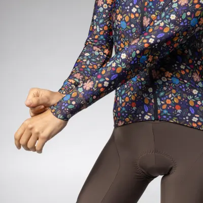 Zateplený cyklistický dres ALÉ dámský PRAGMA FLOWERY