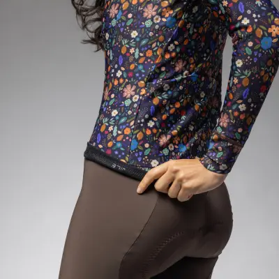 Zateplený cyklistický dres ALÉ dámský PRAGMA FLOWERY