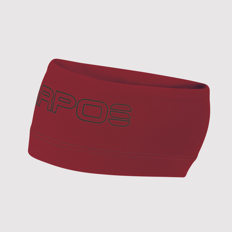 Zateplená outdoorová čelenka Karpos Alagna červená/čierna