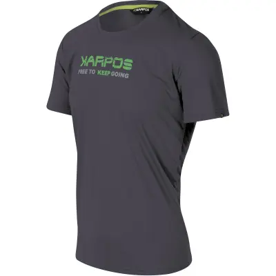 Outdoorové tričko pánske Karpos Val Federia tmavosivé