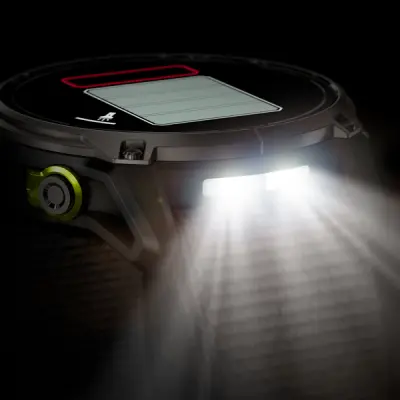 Enduro 3, Sapphire Solar, Carbon Gray DLC Titanium, Black UltraFit Nylon band