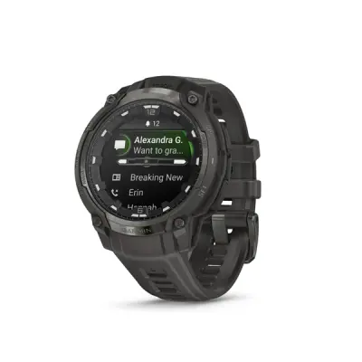 Instinct Crossover AMOLED, Charcoal Grey, Charcoal Grey silicone band