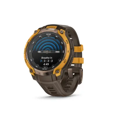 Instinct Crossover AMOLED, Bronze Sunburst, Cocoa silocone band