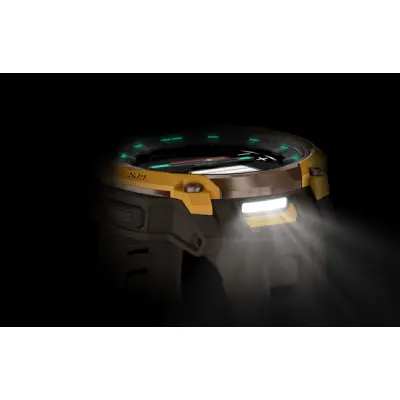 Instinct Crossover AMOLED, Bronze Sunburst, Cocoa silocone band