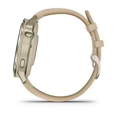 VENU 4 - 41mm, Beige/ Lunar Gold + Leather