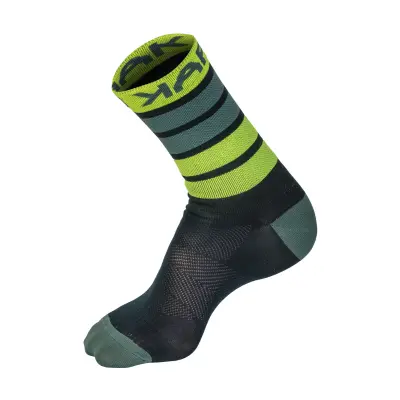 Karpos Verve Ponožky modrozelené/žlté fluo
