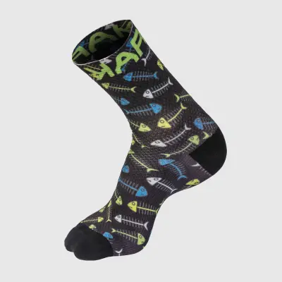 Karpos Green Fire Ponožky čierne/zelené fluo