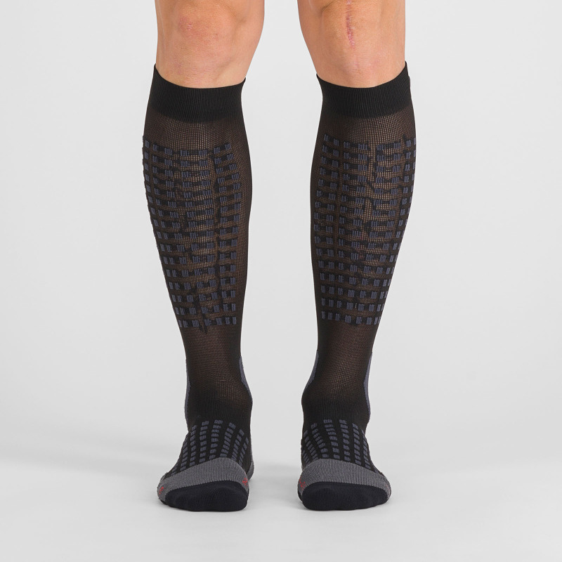 Sportful APEX LONG podkolienky čierne/červené