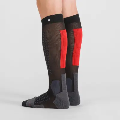 Sportful APEX LONG podkolienky čierne/červené