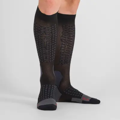 Sportful APEX LONG podkolienky čierne/tmavosivé