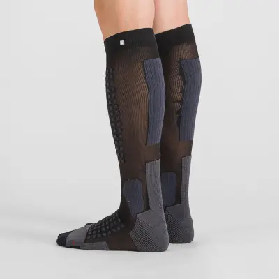 Sportful APEX LONG podkolienky čierne/tmavosivé