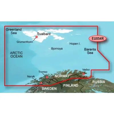 BlueChart G3 Vision - EU054R /Nórsko Vestfjd-Svalbard-Varanger/ REGULAR