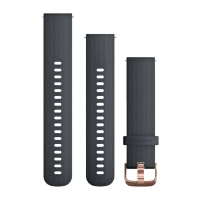 Quick Release (20 mm) remienok silikónový, Granite Blue - Rose Gold