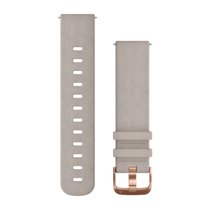 Quick Release (20 mm) remienok semišový, Gray Suede - Rose Gold