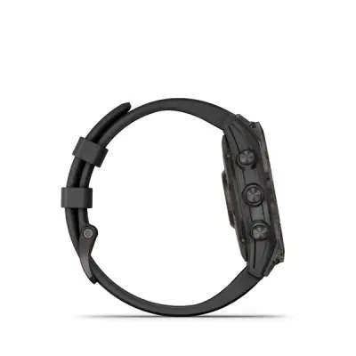 epix (Gen 2), Sapphire, Black, Carbone Gray DLC Titanium, Silicone Band