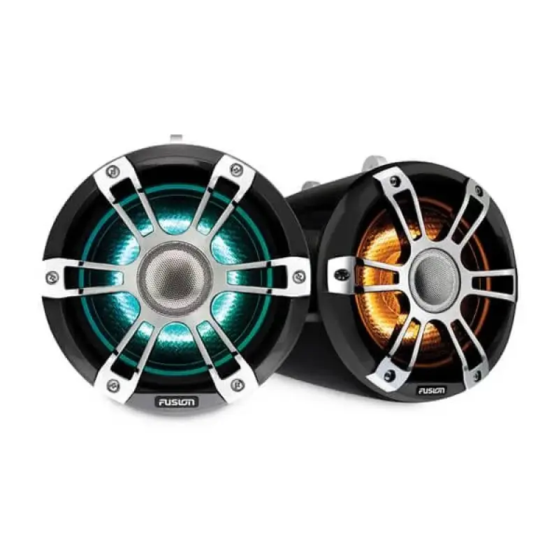 FUSION 6.5'' Sports Grey Chrome Tower Speaker, CRGBW LED