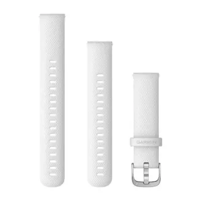 Quick Release (18 mm) remienok silikónový, White - Silver