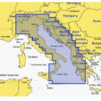Navionics+ /NAEU014R/ Taliansko a Jadranské More / REGULAR, micro(SD)