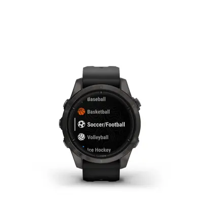 epix Pro (g2) Sapphire, 42mm, Carbon Grey DLC Titanium, Black band