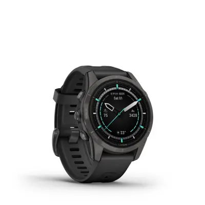 epix Pro (g2) Sapphire, 42mm, Carbon Grey DLC Titanium, Black band