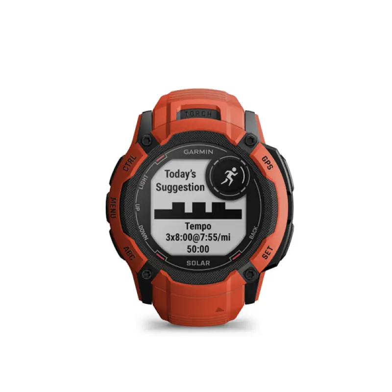 Instinct 2X Solar, Flame Red