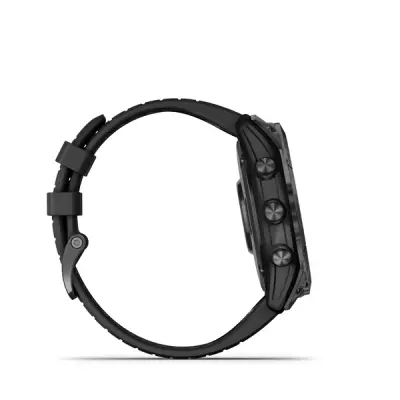 fenix 7X Pro Sapphire Solar, Carbon Gray DLC Titanium, Black Band