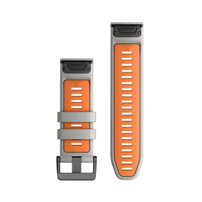 Silikónový remienok QuickFit 26 - Fog Gray/Ember Orange
