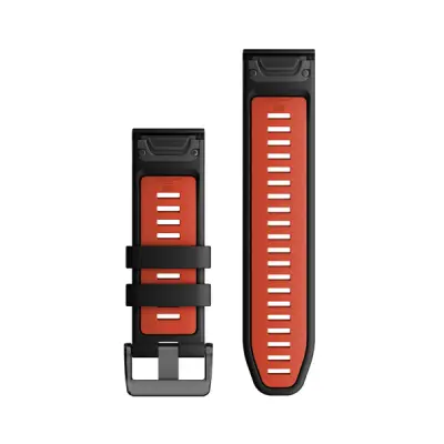 Silikónový remienok QuickFit 26 - Black/Flame Red
