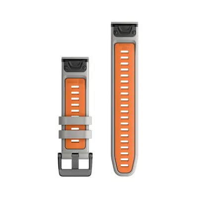 Silikonový remienok QuickFit 22 - Fog Gray/Ember Orange
