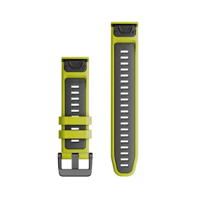 Silikonový remienok QuickFit 22 - Electric Lime/Graphite