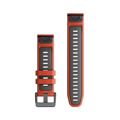 Silikonový remienok QuickFit 22 - Flame Red/Graphite