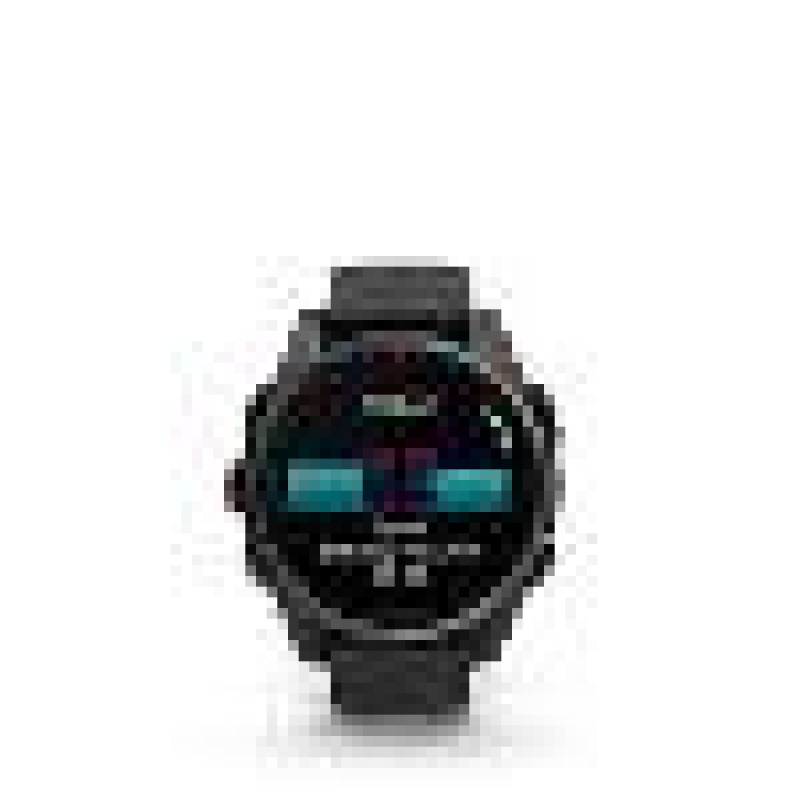 fenix 8 - 43mm, AMOLED, Sapphire, Carbon Gray DLC Titanium, Black/Pebble Gray band