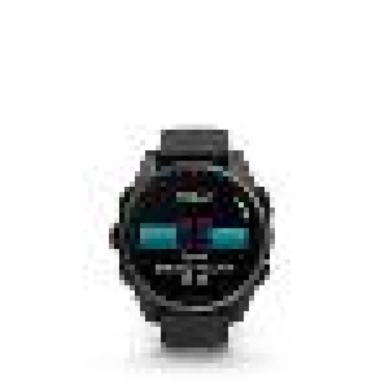 fenix 8 - 43mm, AMOLED, Sapphire, Carbon Gray DLC Titanium, Black/Pebble Gray band